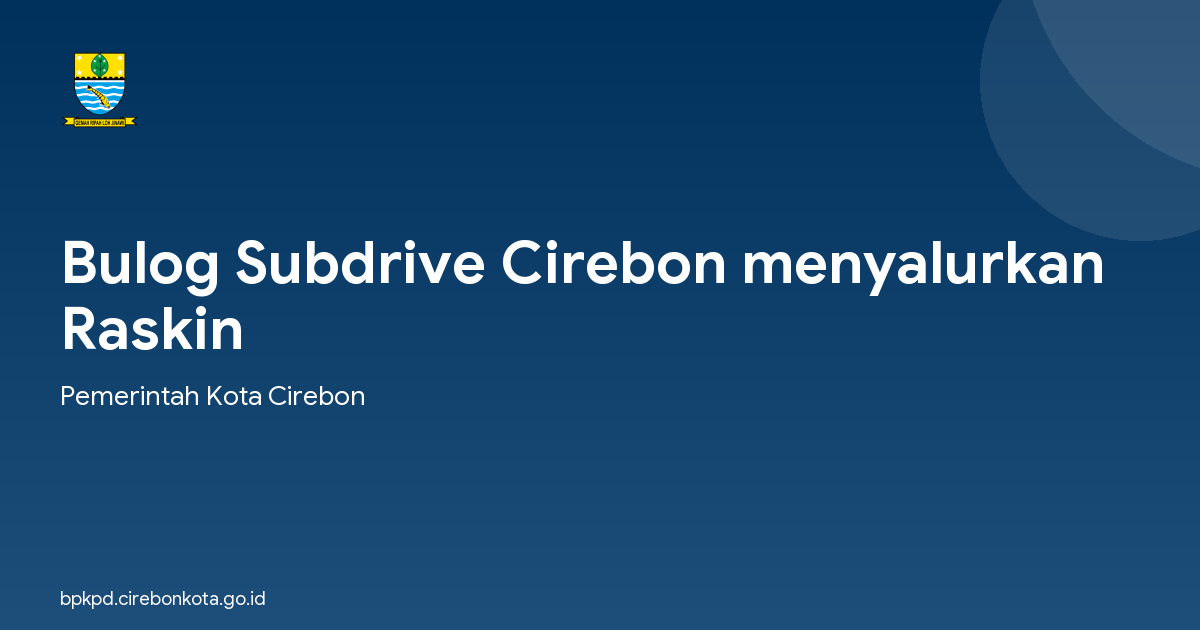 Bulog Subdrive Cirebon menyalurkan Raskin