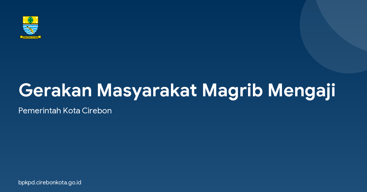 Gerakan Masyarakat Magrib Mengaji