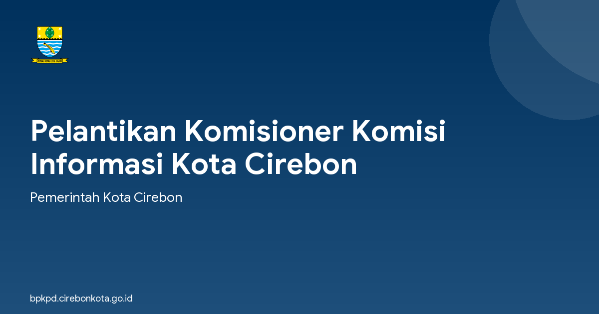 Pelantikan Komisioner Komisi Informasi Kota Cirebon