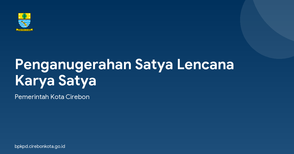 Penganugerahan Satya Lencana Karya Satya