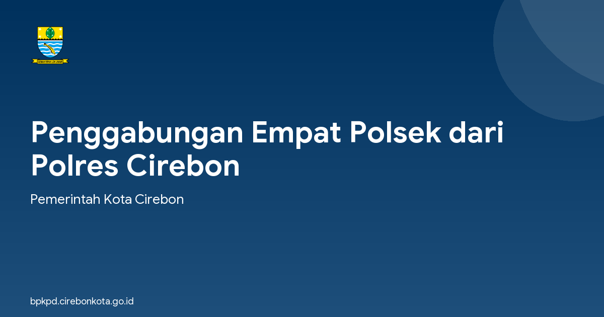 Penggabungan Empat Polsek dari Polres Cirebon
