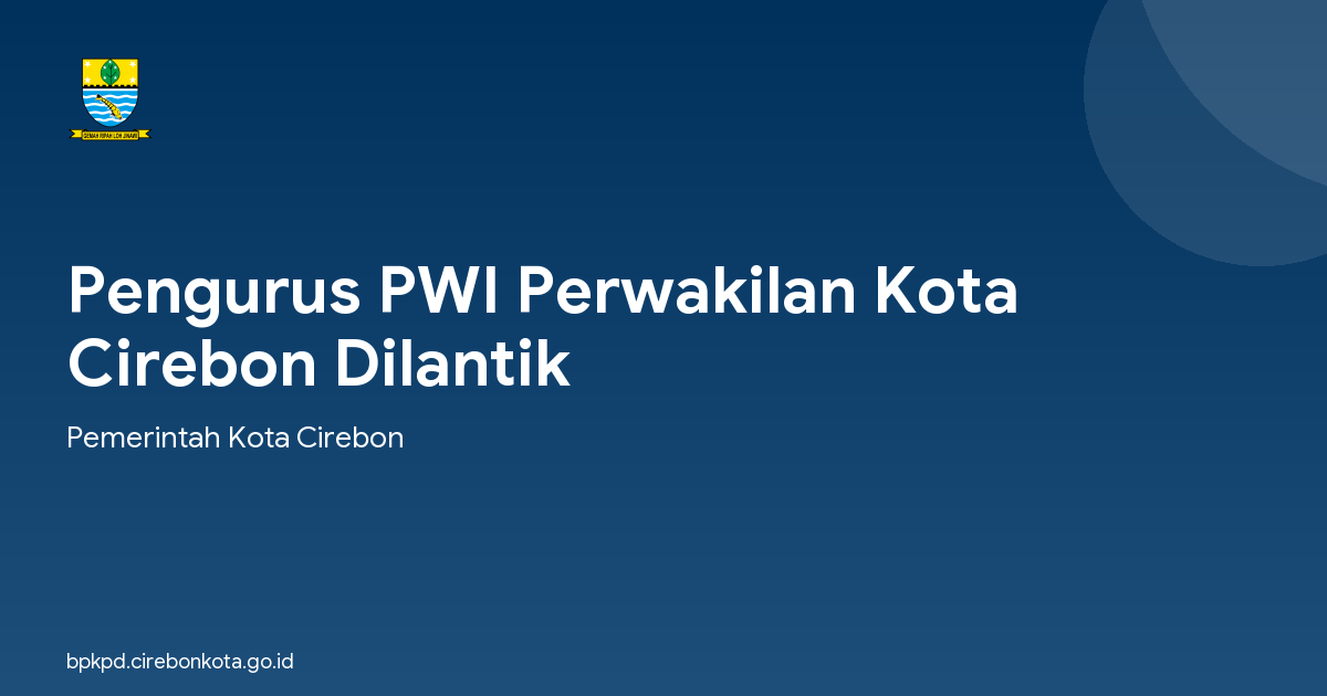 Pengurus PWI Perwakilan Kota Cirebon Dilantik