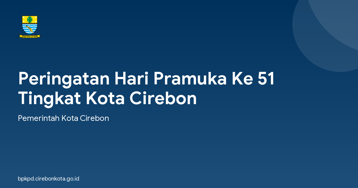 Peringatan Hari Pramuka Ke 51 Tingkat Kota Cirebon