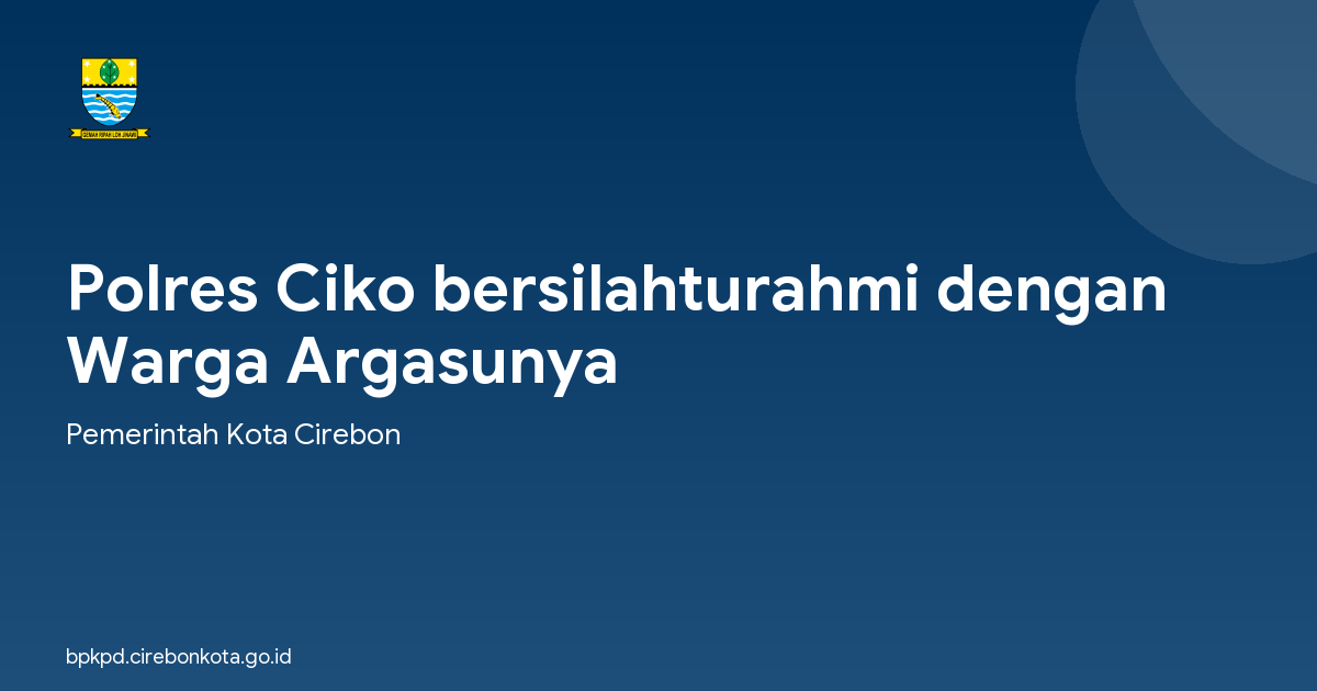 Polres Ciko bersilahturahmi dengan Warga Argasunya