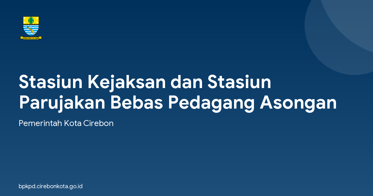 Stasiun Kejaksan dan Stasiun Parujakan Bebas Pedagang Asongan