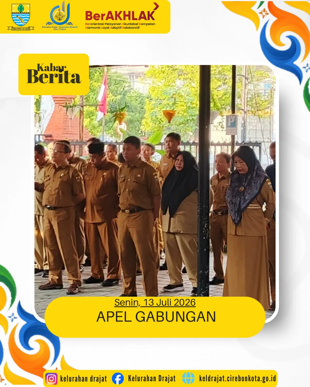 Apel Gabungan Rutin Tiap Hari Senin